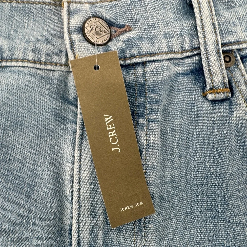 New J. Crew 770 Straight Fit Jeans Mens 34x36 Light Wash‎ Blue Stretch Denim NWT
